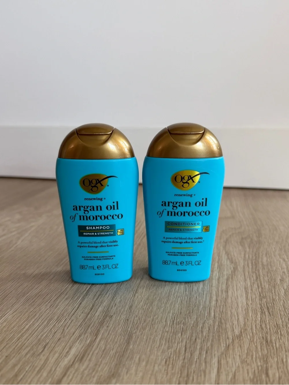 OGX Renewing + Argan Oil of Morocco Shampoo & Conditioner 3 oz. Each Travel SET